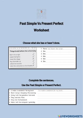 Past Simple Vs Present Perfect