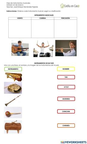 Instrumentos musicales