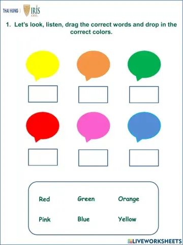Worksheet about Colors for Kids