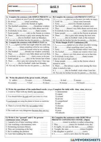 Ceylin-Summer time quiz -5