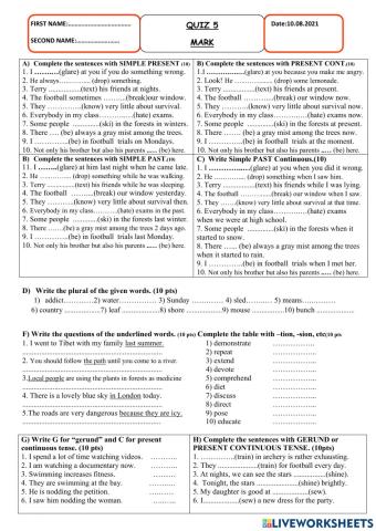 Ceylin-Summer time quiz -5