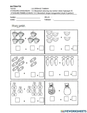 Operasi tambah lingkungan 10