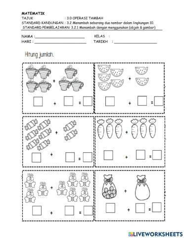 Operasi tambah lingkungan 10