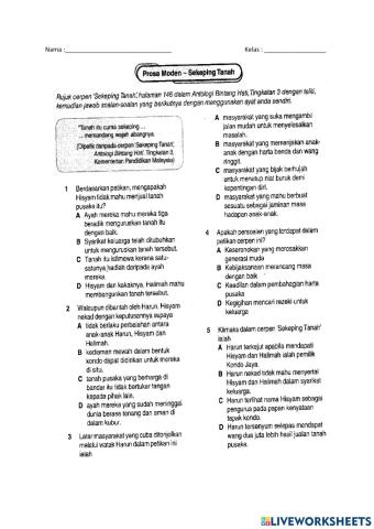 Cerpen Bawod dan Cerpen Sekeping Tanah