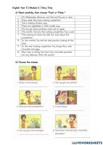 Year 3 Module 6 - Story Time