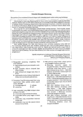 Prosa Pelanduk Mengajar Memerang