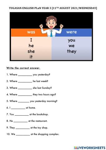 Get Smart Plus 3: Module 8 (was-were)(PLan)