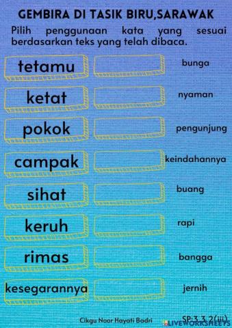 Gembira di tasik biru,sarawak