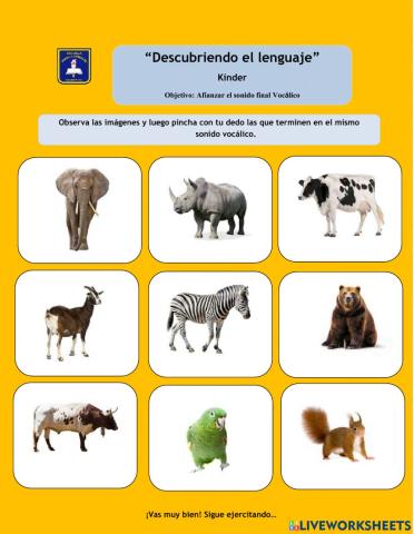 Sonido final vocálico