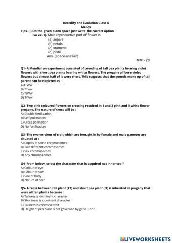 Heredity and Evolution