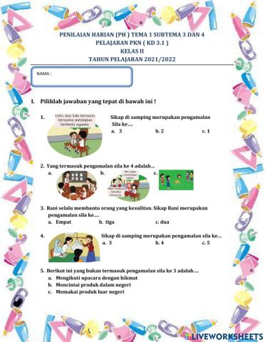 Ph pkn tema 1 ST. 3-4 kelas 2