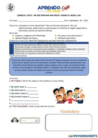 Aprendo en casa S22 -  GRADE 3