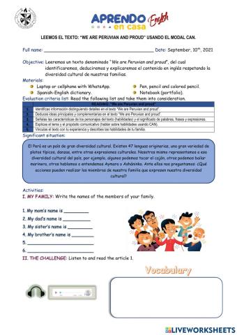 Aprendo en casa S22 -  GRADE 3