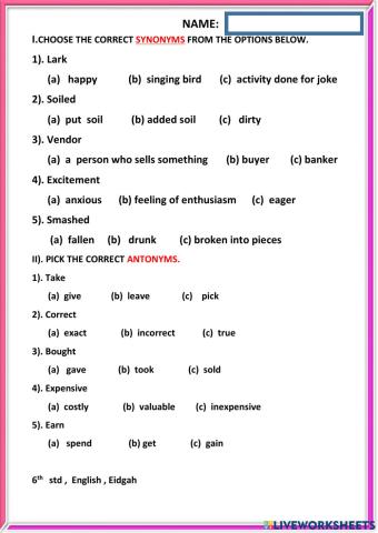 Sea turtles Unit 1 6th std