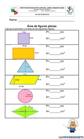Perímetro y área de figuras planas