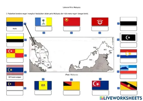 B4T1 Lakaran Peta Malaysia