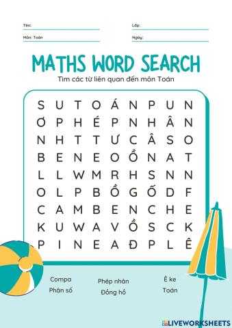 Math Word search