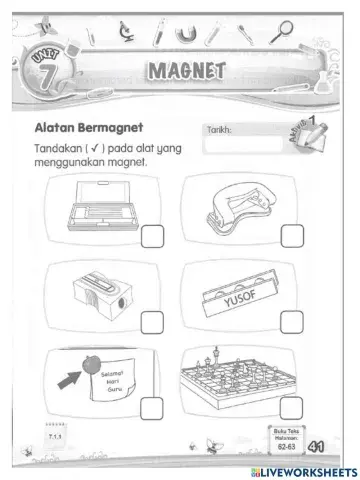 Sains tahun 1 kegunaan magnet