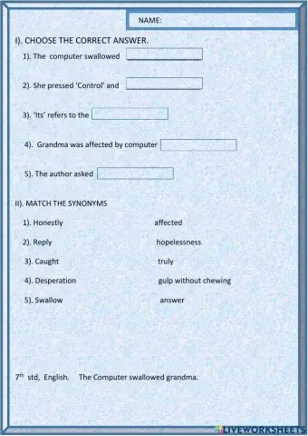 The Computer Swallowed Grandma