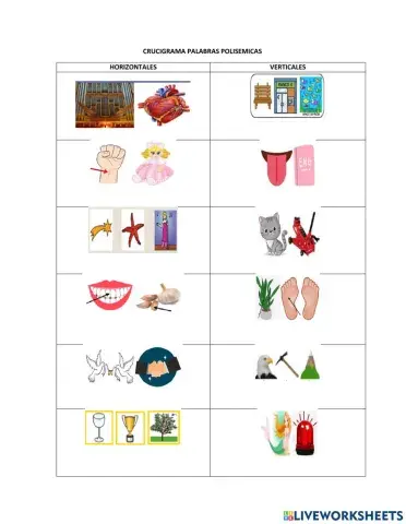 Sopa de letras con palabras polisémicas