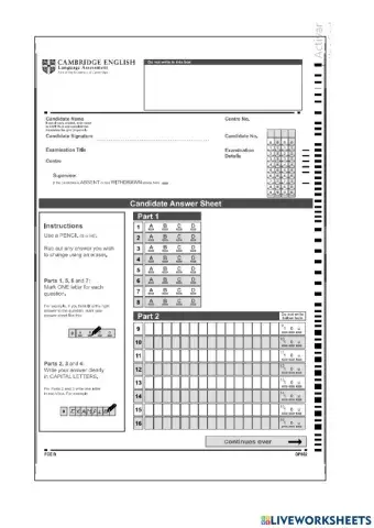 Fce2 mock 4 reading and use of English