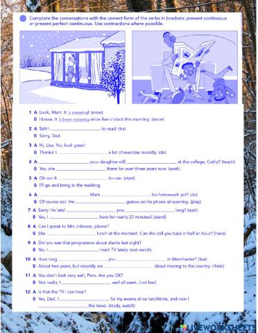 Present Perfect Continuous