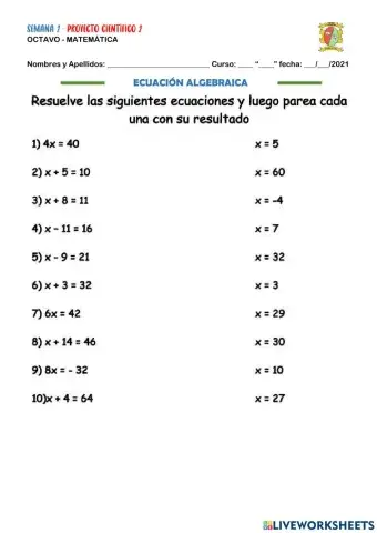 Ecuación algebraica