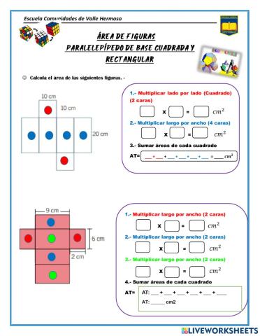 Área de paralelepipedos