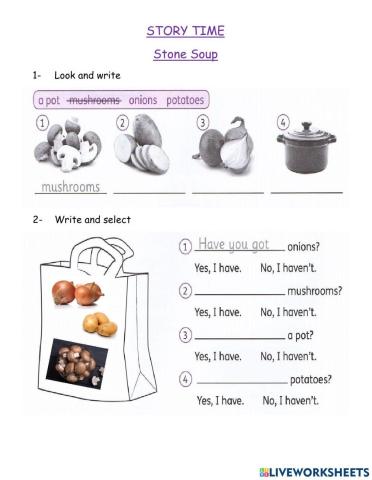 Stone soup activities