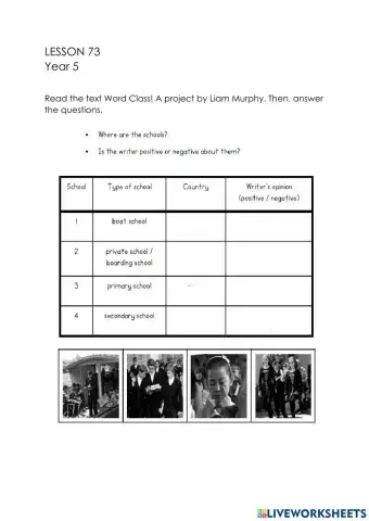 Unit 4: Learning World