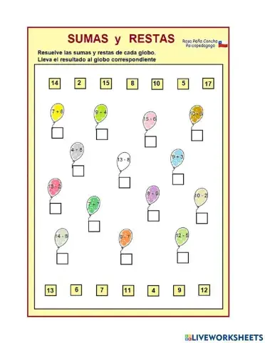 Sumas y restas simples