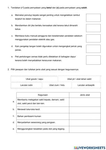 KESELAMATAN KESIHATAN DAN KEBERSIHAN oleh Cikgu Ma