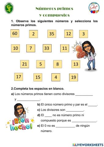 Números primos y compuestos