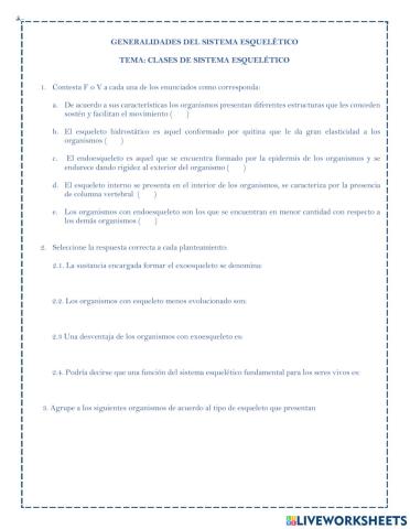 Generalidades del sistema esquelètico