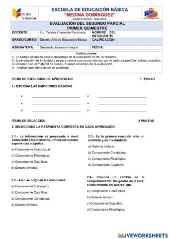 Evaluacion segundo parcial