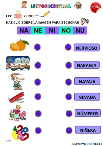 Silabas: na - ne - ni - no - nu