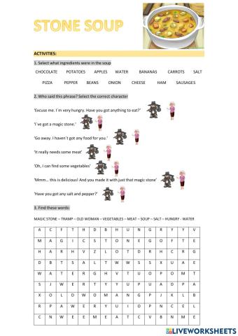 Stone Soup - Countable & Uncountable nouns