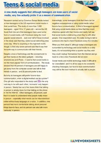 Teens and social media