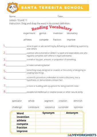 Vocabulary
