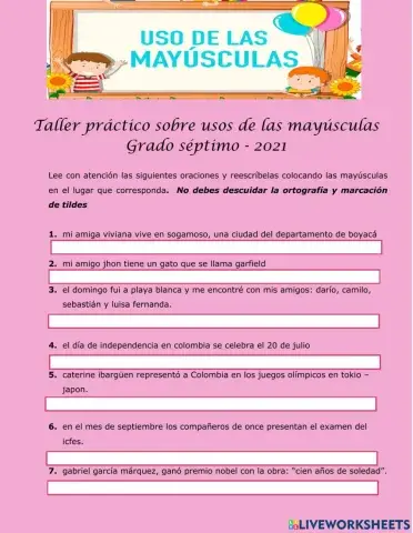 Usos de las mayúsculas