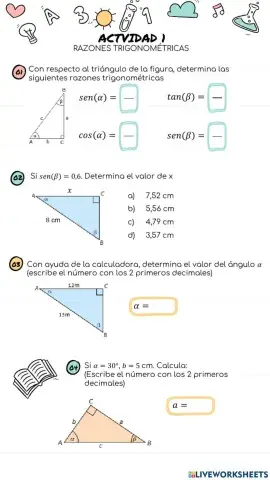 ACTIVIDAD 1 - Razones trigonométricas