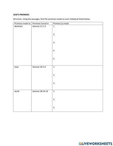 Values 10-lesson 1-God's Promises