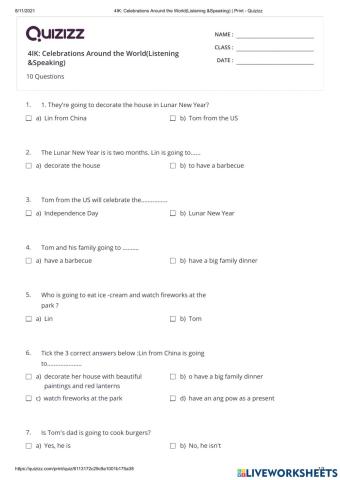 4IK:Celebrations around the world