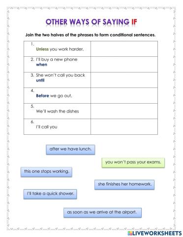 Other ways of saying IF