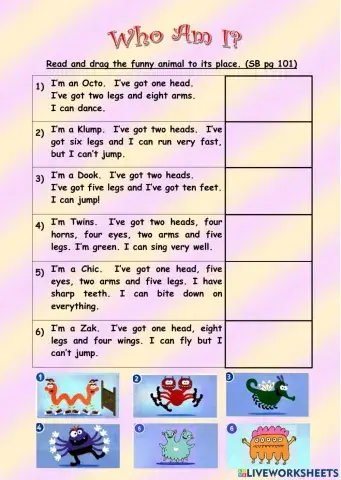 Unit 8 Who Am I ? (page 101)