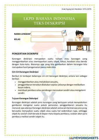 LKPD Teks Deskripsi