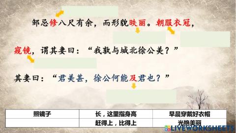 中五 8.1 《邹忌讽齐王纳谏》