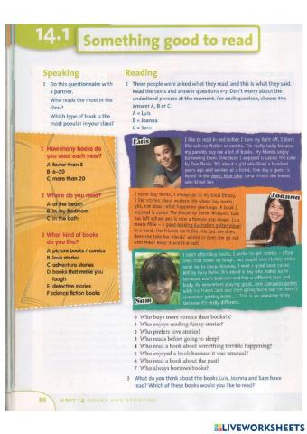 KET Obj-Unit14-Books and studying-Listen 13-14