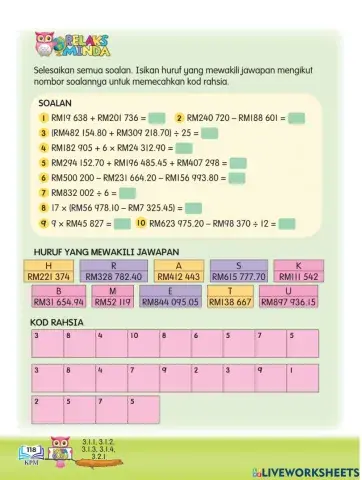 Operasi asas dan bergabung wang