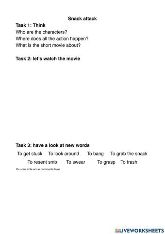 Short movie -Snack attack-